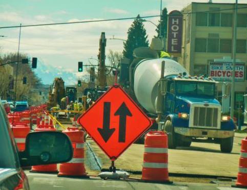Photo by Lisa Fisher. Construction on downtown Carson Street facing south.