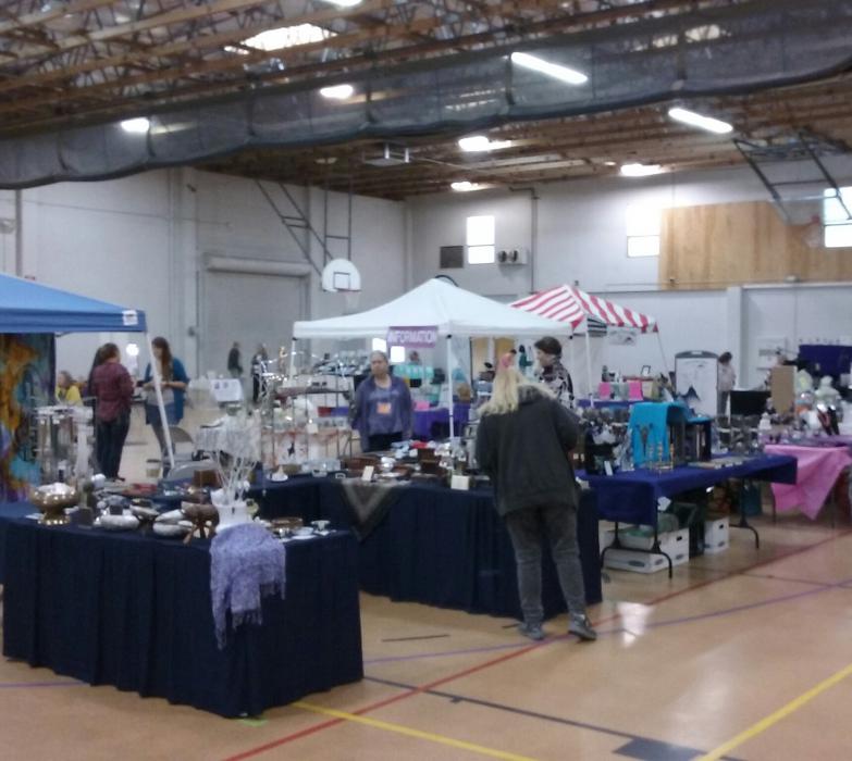 Vendor booths at the Earth Spirit Faire.
