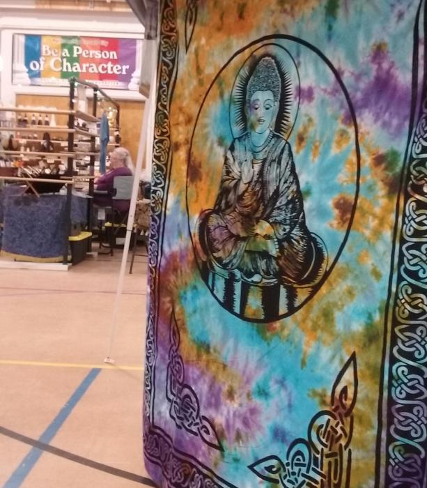 A tapestry on display at the Earth Spirit Faire.