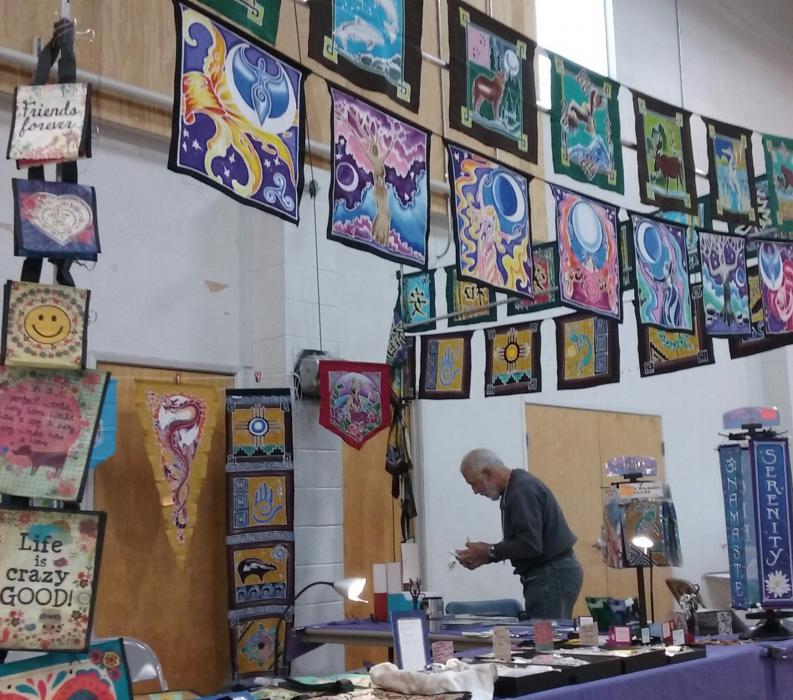 Vendor at the Earth Spirit Faire.