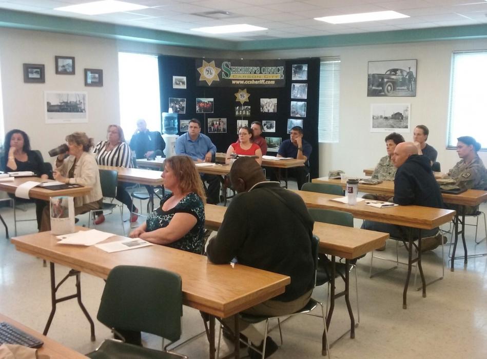 CCVCC members gather Wednesday in the CCSO Ormsby Room.