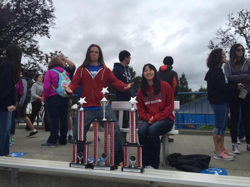 Seniors Conor Croskery and Ginny-Mei Adams.