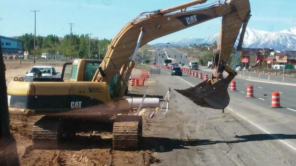 New on and off-ramps are being built on South Carson Street as part of the new Carson City Freeway. Photo by Ron Brotherton