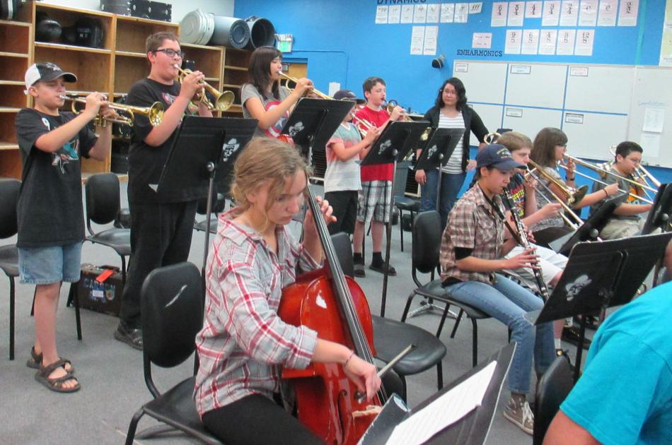 Middle- and high-school musicians at Mile High Jazz Camp last summer.