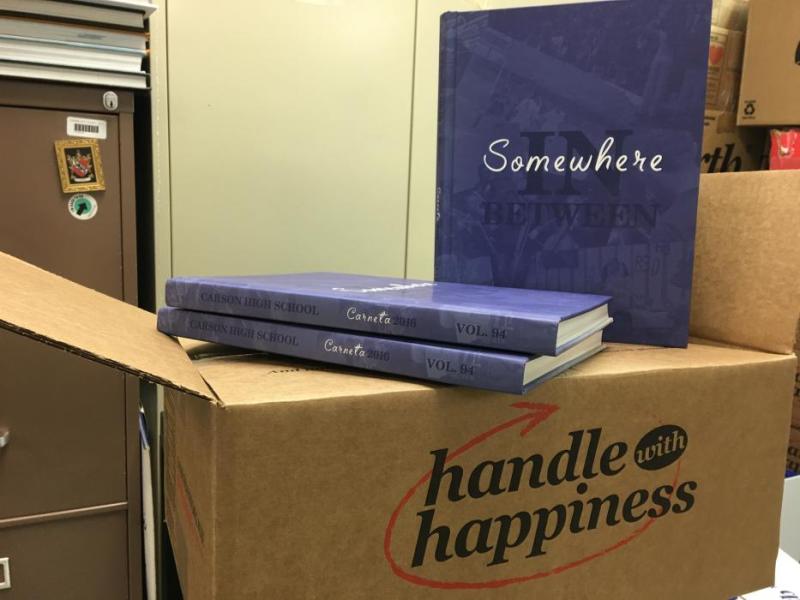 The 2016 Carneta features the theme 'Somewhere In Between' and will be available Monday at Carson High School.