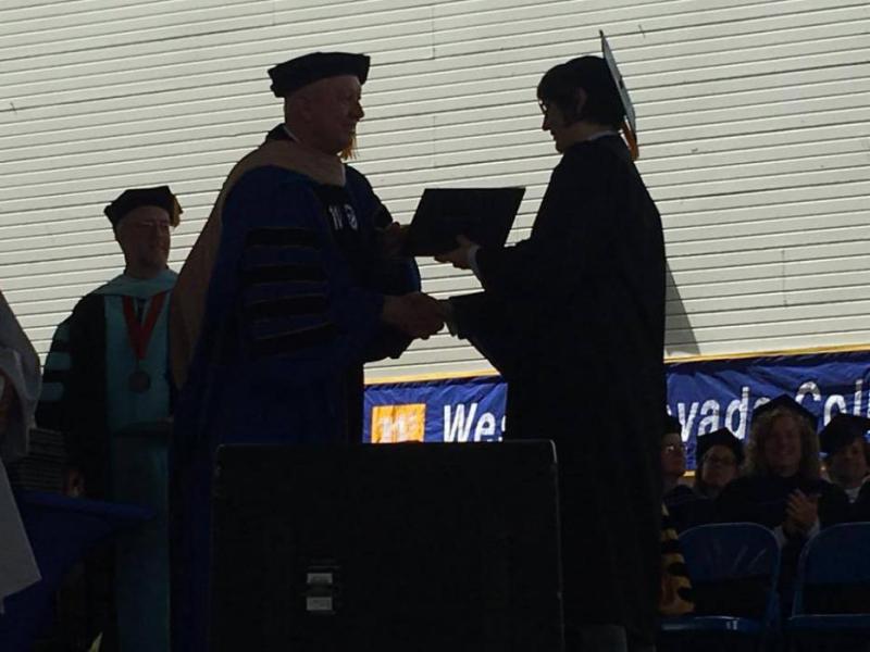Natalie Delbecq graduated Monday from Western Nevada College. She was a 2014-15 Jump Start student from Dayton High.