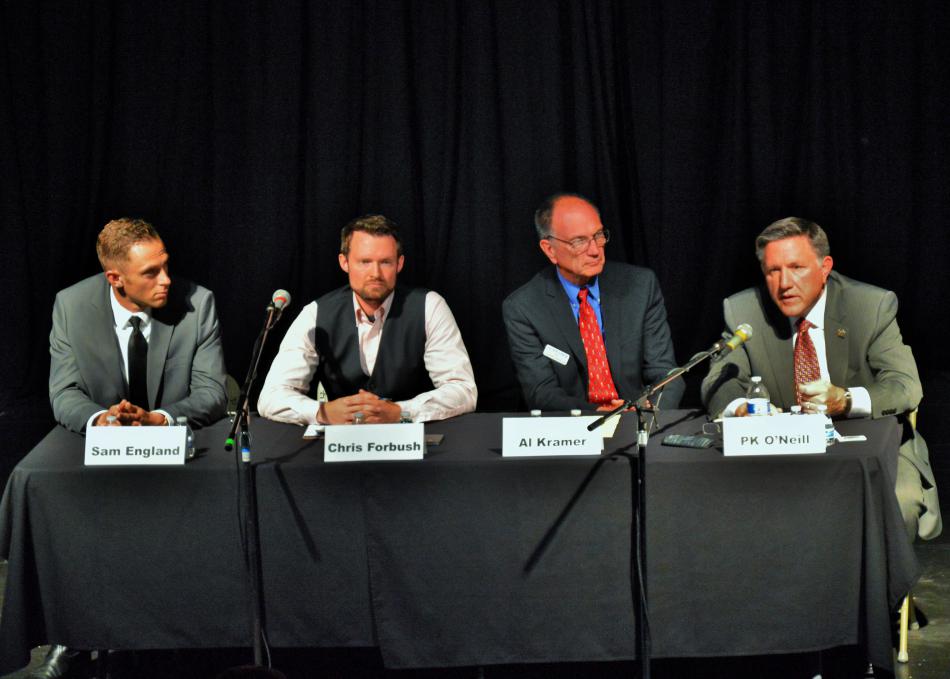 Assembly District 40 candidates (from left) Sam England, Chris Forbush, Al Kramer and PK O'Neill.