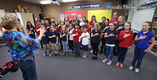 Choir practice. Photo by Cathleen Allison, Nevada Photo Source