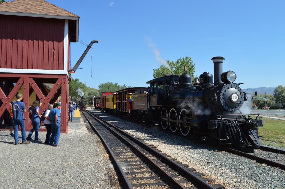 Photo by Lisa Fisher. V&T Engine No. 25 at Wabuska Station.