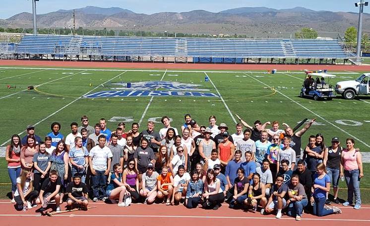 CHS students and staff were joined by DHS students and parents in a graffiti cleanup Tuesday. Photo by Angila Golik