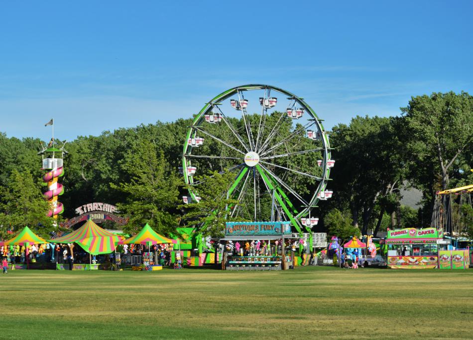 Carnival rides at the Nevada Sate Fair in Mills Park.