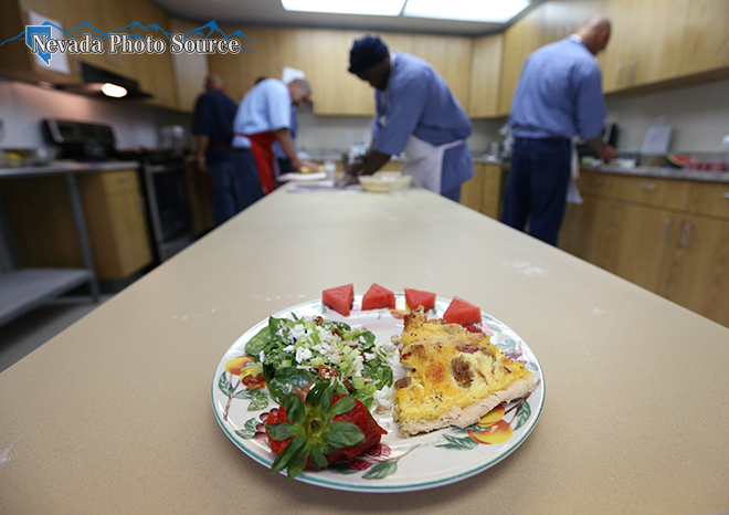 Inmates prepare brunch in a culinary class at Warm Springs Correctional Center. Cathleen Allison, Nevada Photo Source