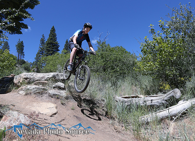 Connor McRae, 16, ride the Ash to Kings Canyon Trail. Cathleen Allison, Nevada Photo Source