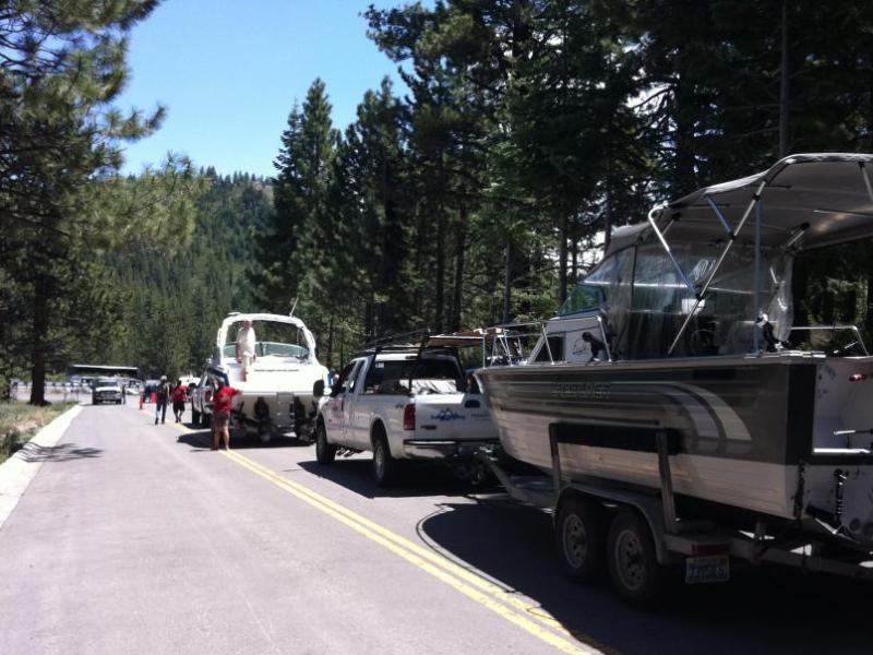 One of several Lake Tahoe inspection station, this one is located near Highway 50 and Spooner.