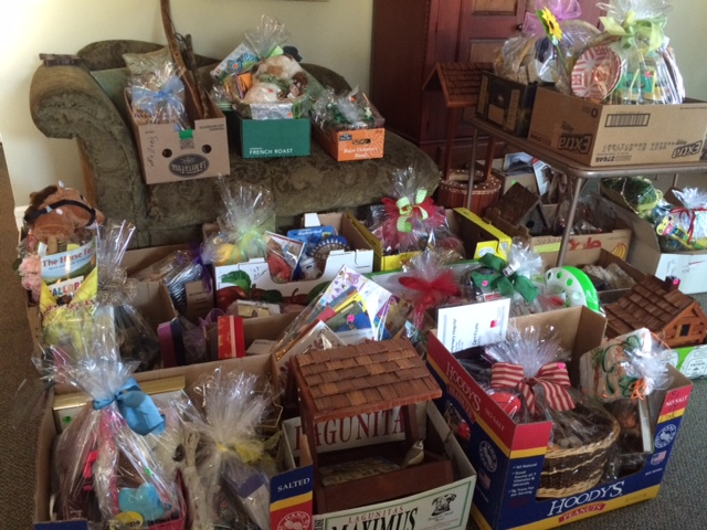 Silent Auction items prepared by Cecile Critchfield
