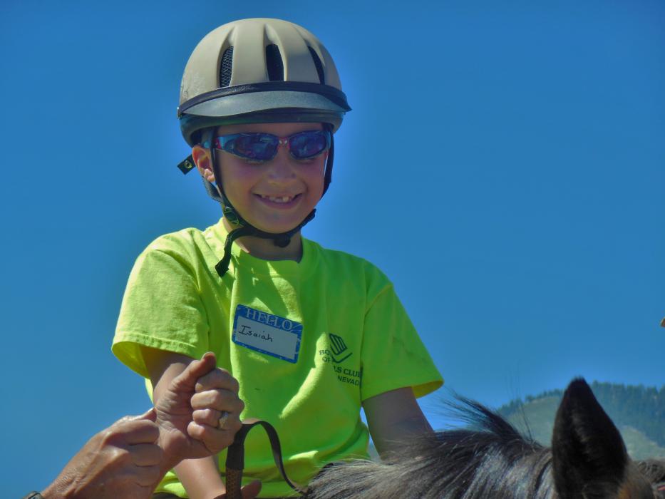 Isaiah from the Boys and Girls Club of Western Nevada is thrilled to be on Spirit.