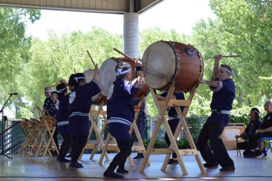 Photo by Lisa Fisher. Taiko Drummers from Reno.