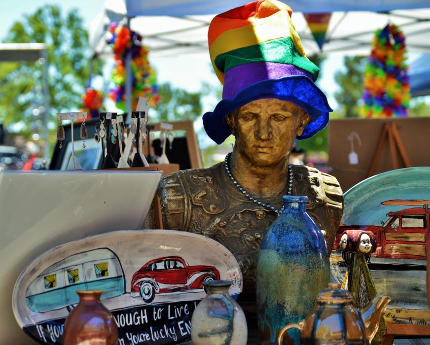 Photo by Brett Fisher. Sculpture art on display at Sassabration.