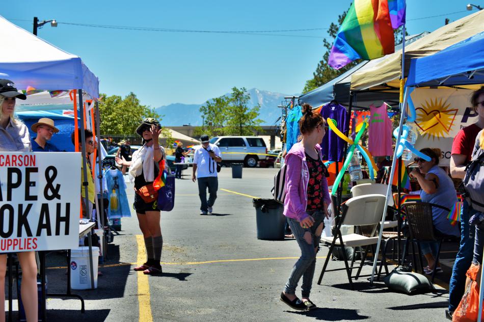 Photo by Brett Fisher. Vendor lane at Sassabration on Saturday.