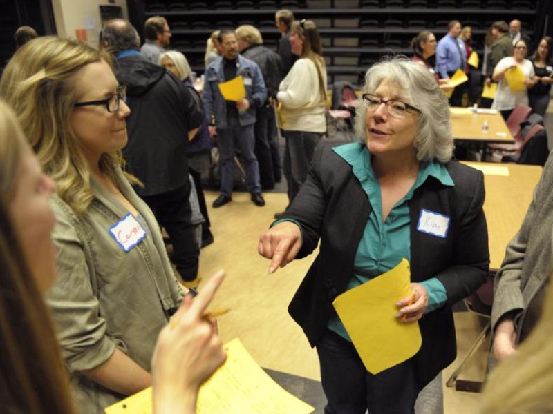 Geri Pope-Maddox, Carson McFadden and Kim Desroches at a networking event. Photo by Lisa J. Tolda, Nevada Photo Source