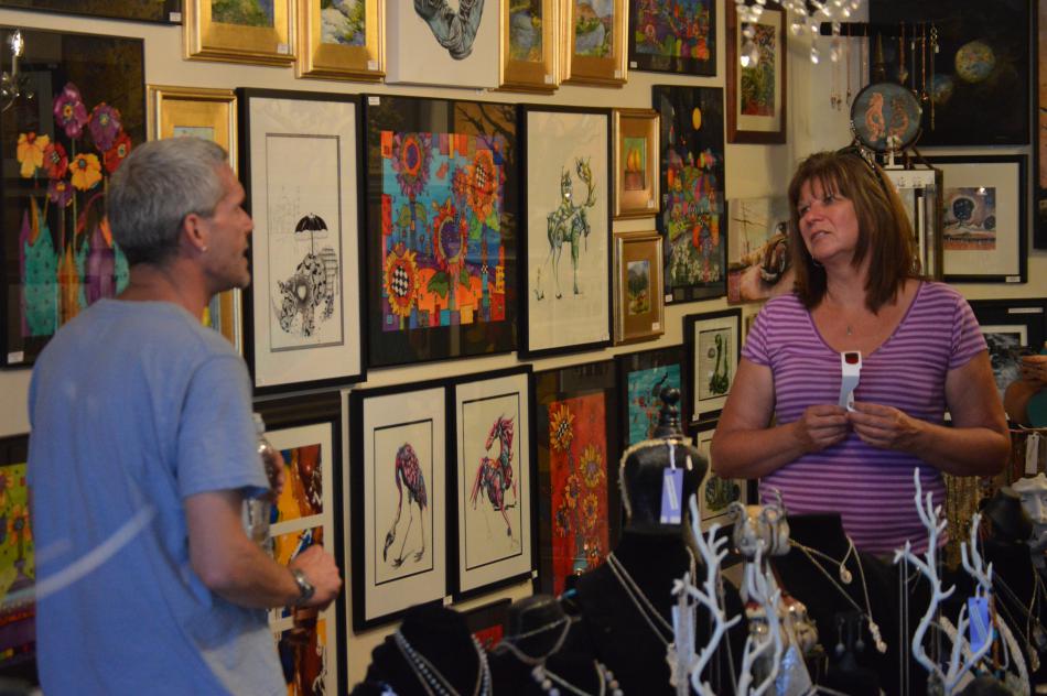Photo by Brett Fisher. Inside the Artsy Fartsy Gallery.
