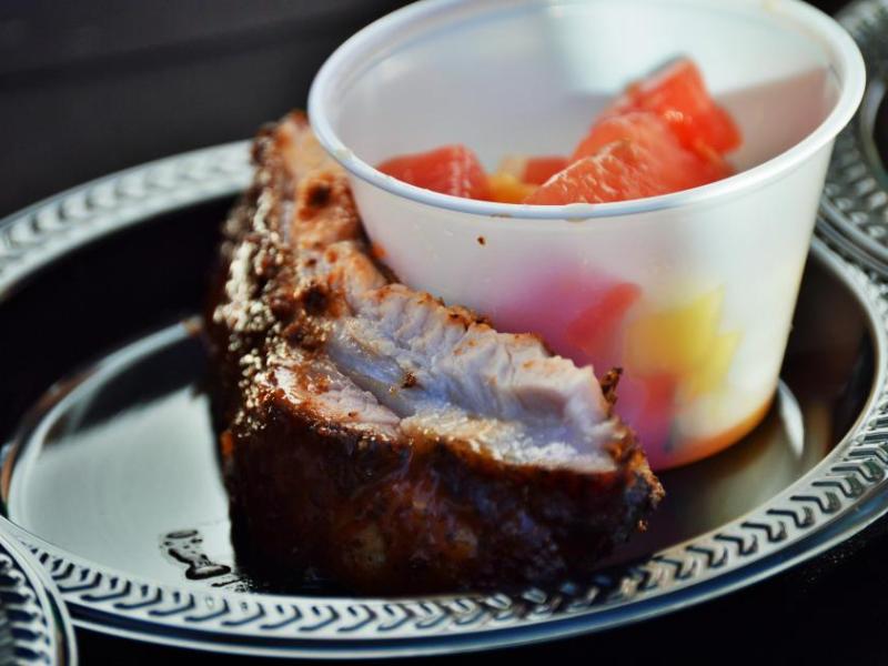 Barbecued ribs and watermelon salad, which won Casino Fandago the Best Taste award.
