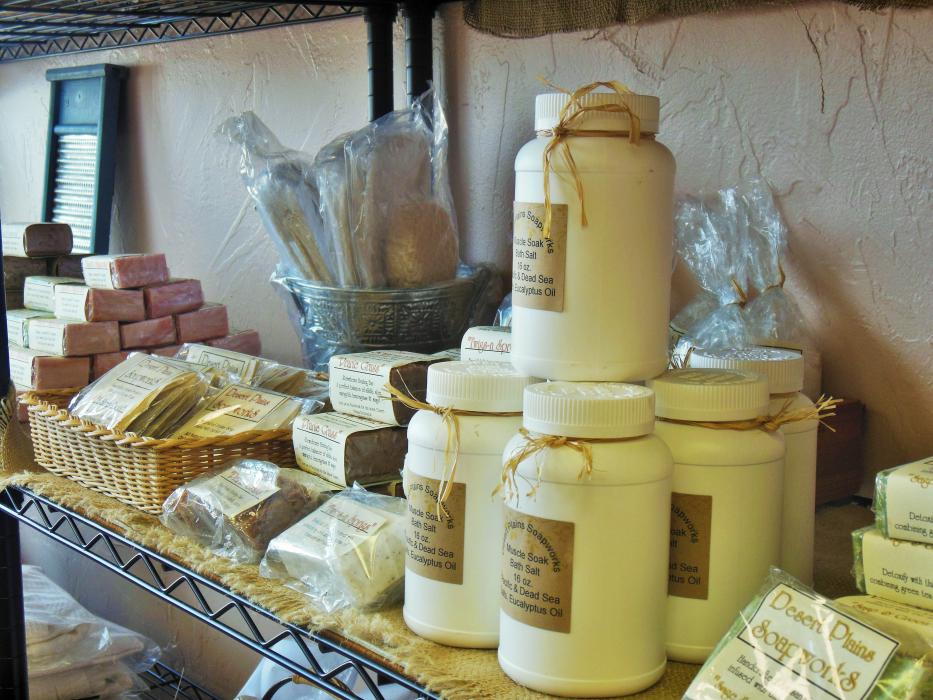 Hand-made bath products by Michelle O'Brien.