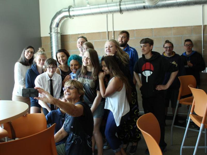 Sue Jones, owner of The Purple Avocado, executes on social media advice from teen members.