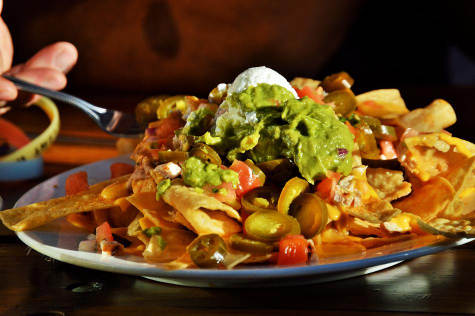 A heaping helping of nachos at Red's.