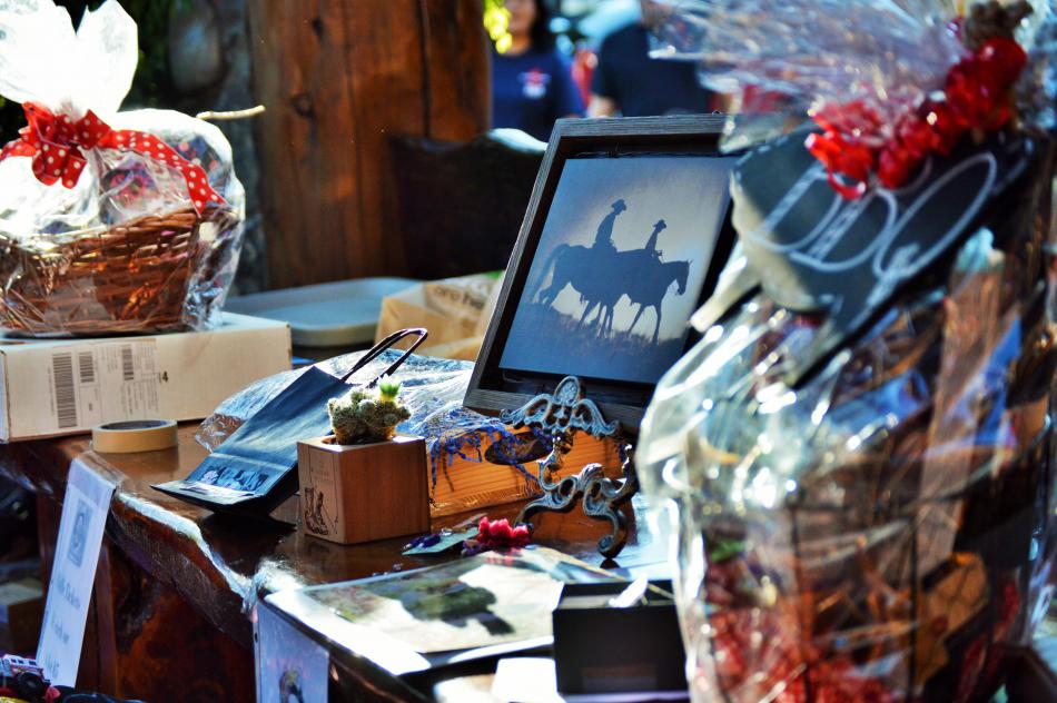 Raffle prizes for the WFF fundraiser.