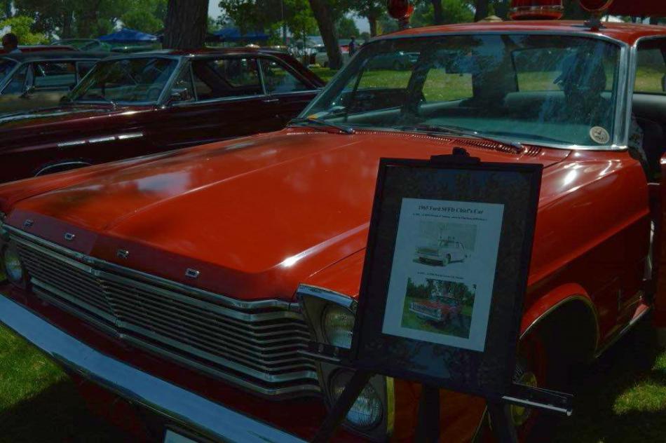 A Ford fire chief's car once belonging to the San Francisco Fire Department.