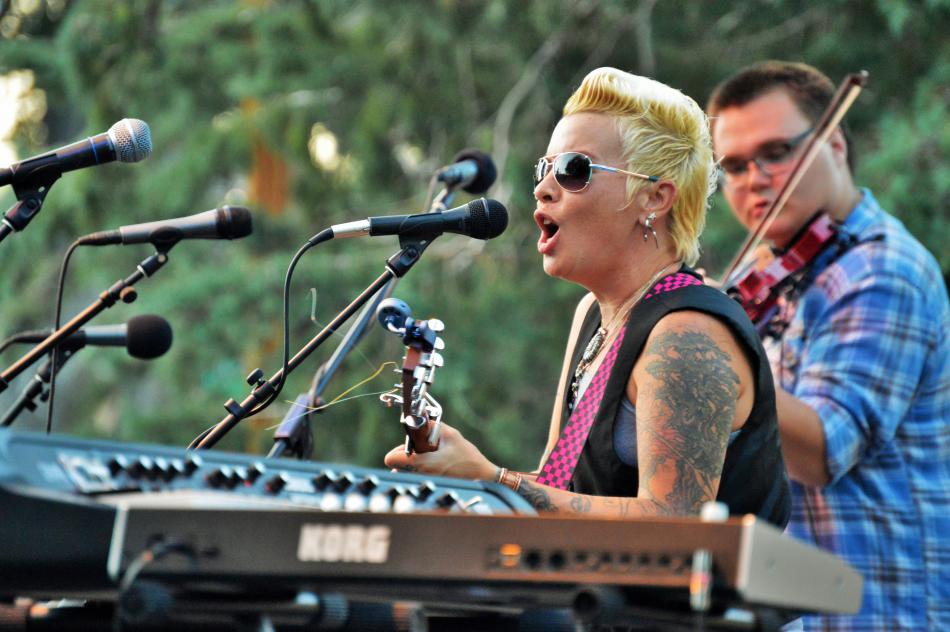 Athena McIntyre gets the crowd excited with her opening act.