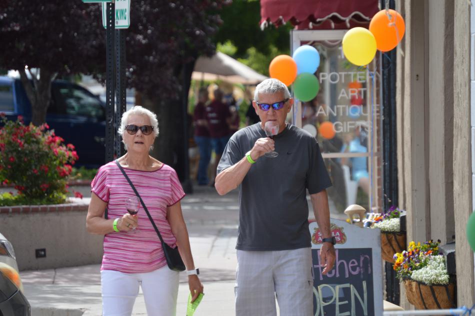 The June 2016 Wine Walk in downtown Carson City.