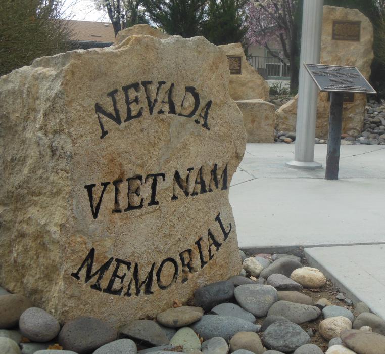 Photo by Brett Fisher. The Vietnam War Memorial in Mills Park.