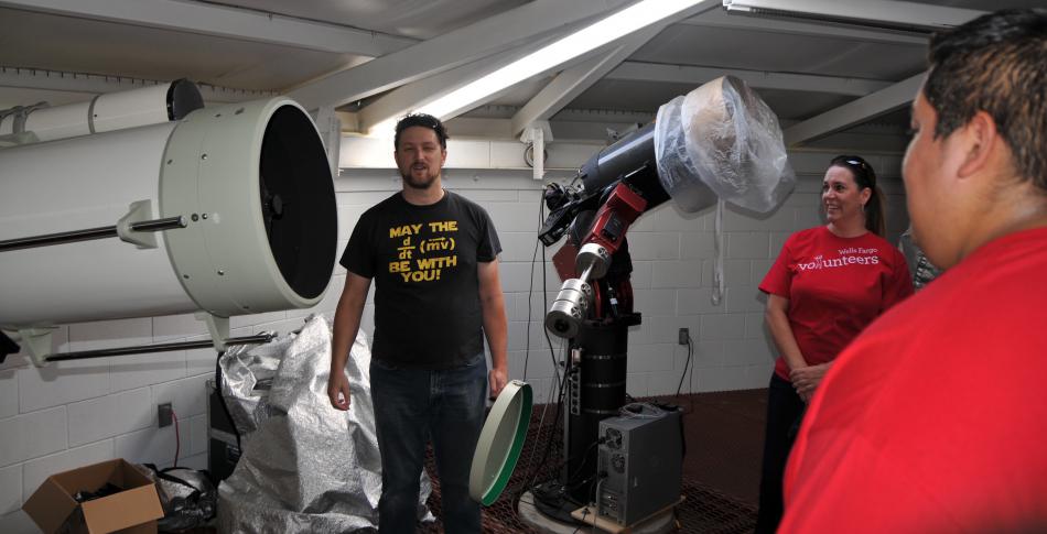 Thomas Herring, Western Nevada College Director of Jack C. Davis Observatory, discusses telescopes at the facility