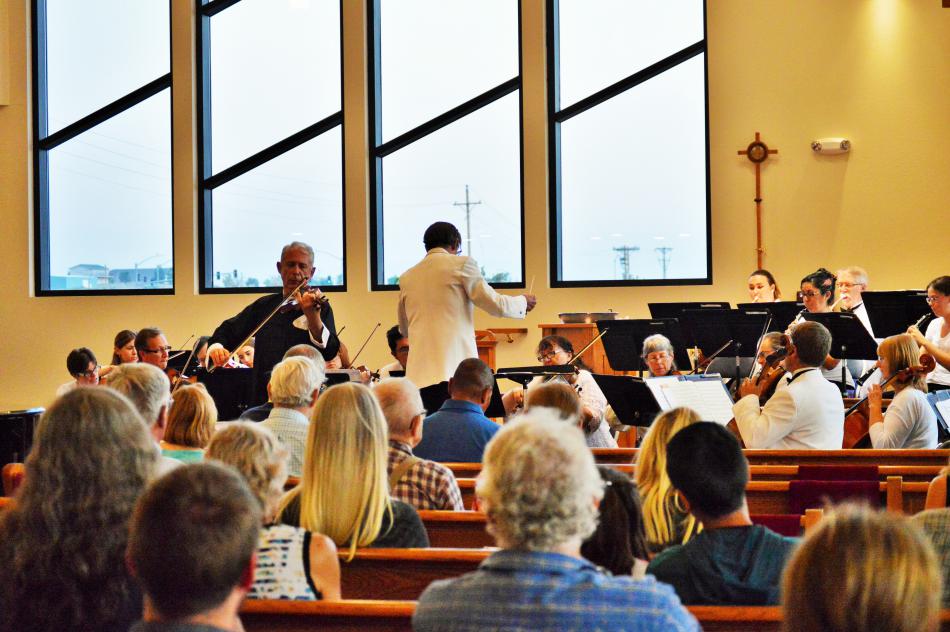 The Tahoe Symphony Orchestra performs at Shepherd of the Sierra.