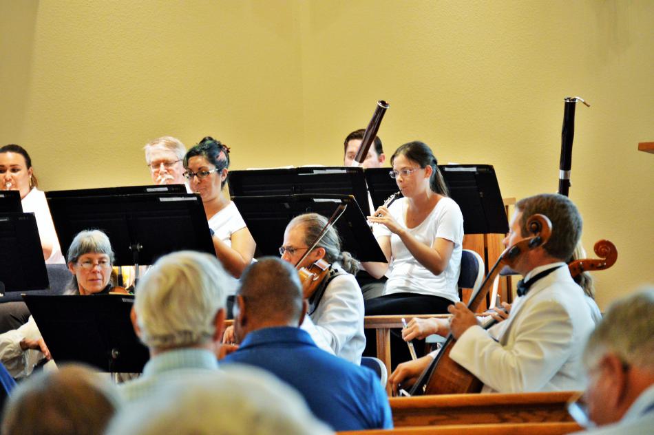 The woodwinds section of the Tahoe Symphony Orchestra.