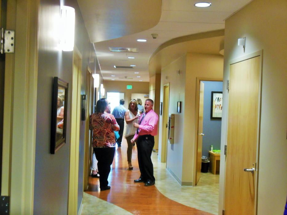 The main hallway inside the Carson Tahoe Breast Center.