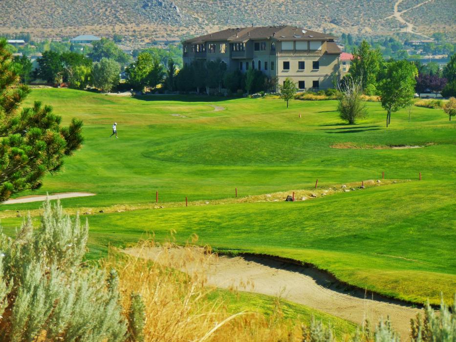 A long fairway at Silver Oak Golf Course in Carson City.