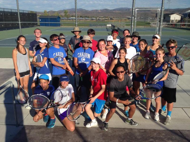 The Carson High School boys and girls tennis team.
