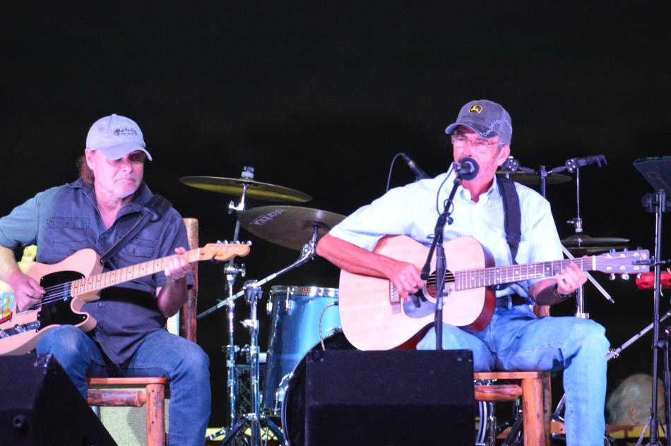 Photo by Lisa Fisher. Marty Haggard, right, and electric guitar player.