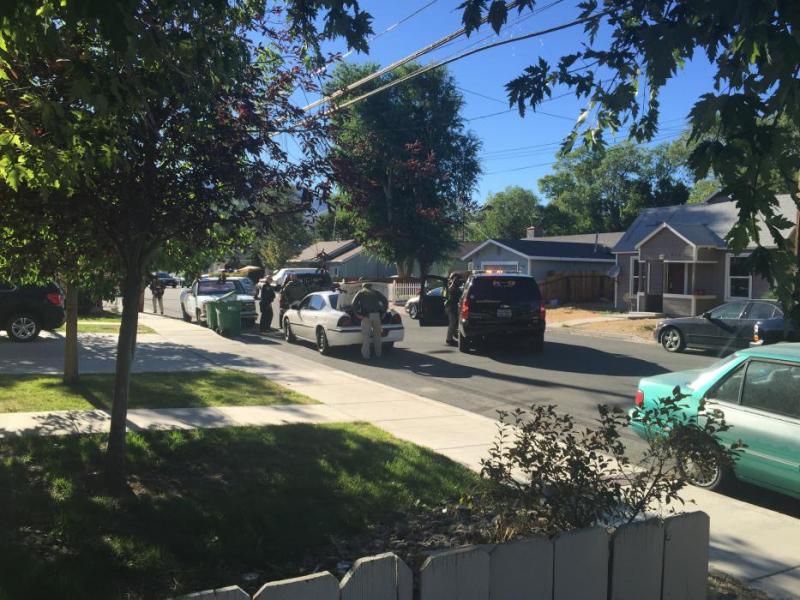 Photos by Jeff Munson. Law enforcement operations on Corbett Street.