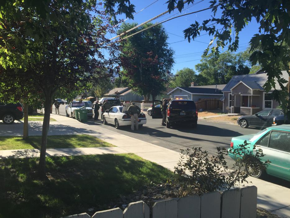 Photos by Jeff Munson. Law enforcement operations on Corbett Street.