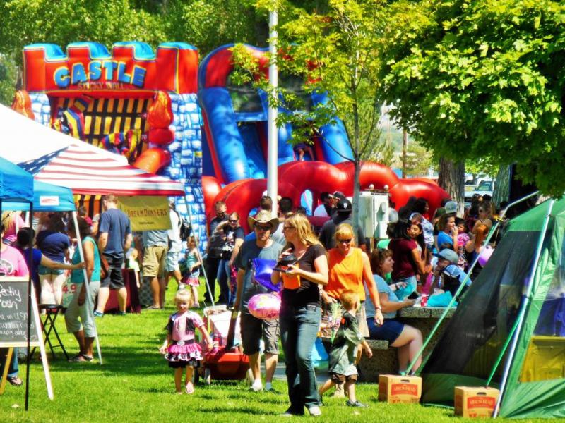 Photos by Brett Fisher. Families enjoy the festivities at Saturday's Family Fun Day.