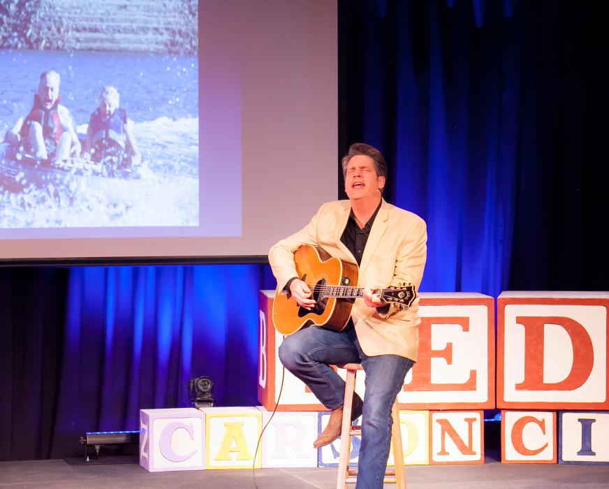 Artist Antsy McClain performs at TEDxCarsonCity April 8, 2016.