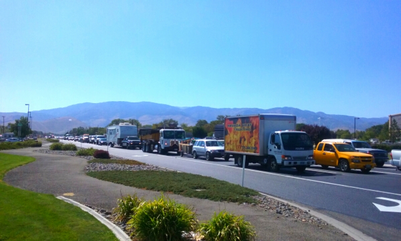 Highway 50 East and Fairview traffic is resuming after a generator was installed for traffic signals. Photo by Brett Fisher