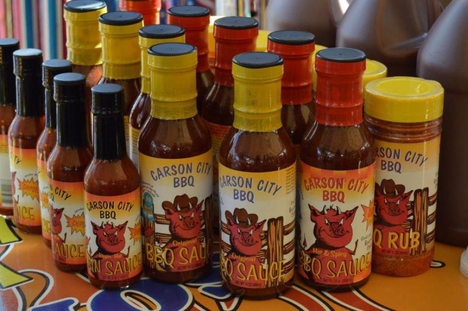 Assortment of Carson City Barbecue's renowned sauces.