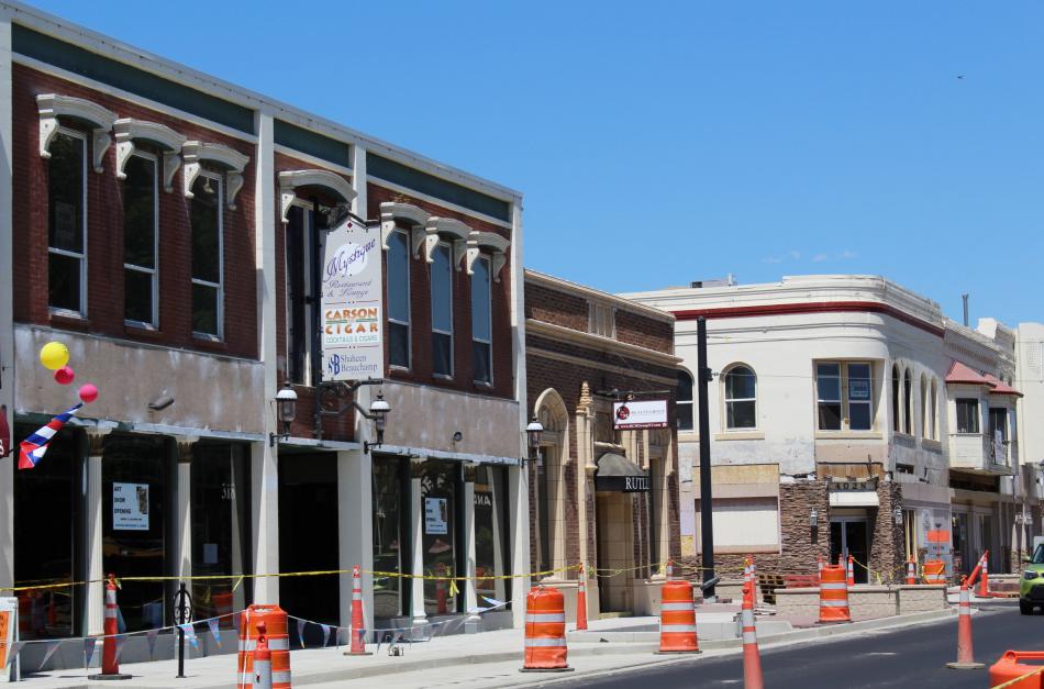 These buildings are for sale in the downtown are of Carson City.