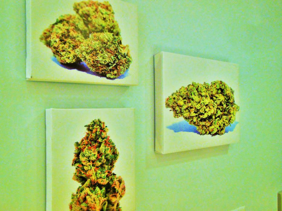 Images of consumable medical cannabis products inside of the dispensary.