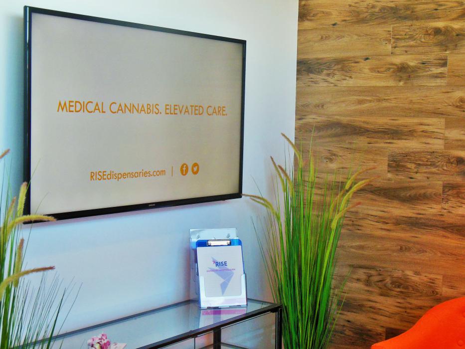 Lobby inside of the Rise Carson City Dispensary.